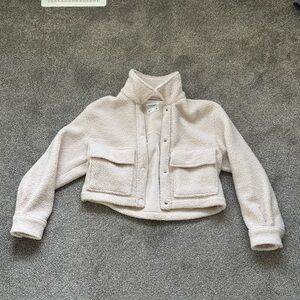 Abercrombie & Fitch Beige Sherpa Jacket